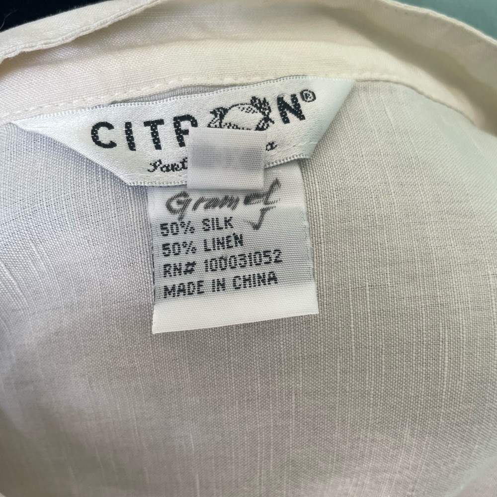 Citron White Blouse with Colorful Embroidery - Picture 7 of 8